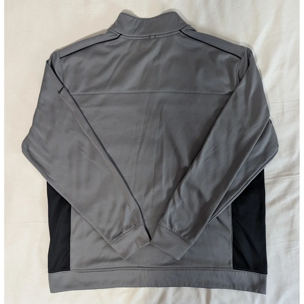 Nike Golf Therma-Fit 1/2 Zip Pullover Mens XL Gray Black Mock Neck Sweatshirt